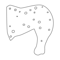 Chicken vector icon.Outline vector icon isolated on white background chicken.