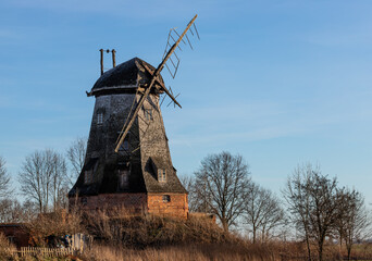 Old grain grinding windmill in Palczewo 
