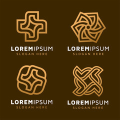 Elegant abstract twist logo design