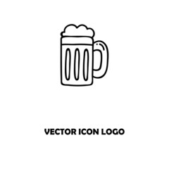 beer logo icon vector template design illustration
