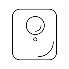 magnetic tag with rfid line icon vector illustration