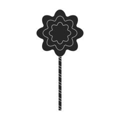Lollipop vector icon. Black vector icon isolated on white background lollipop.