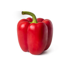 Red bell pepper isolated on a white background