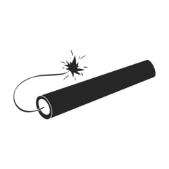 Dynamite vector icon.Black vector icon isolated on white background dynamite.