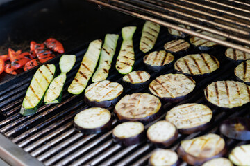 vegetable cooking on BBQ