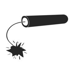 Dynamite vector icon.Black vector icon isolated on white background dynamite.