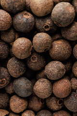 Dried herb - allspice also known as Jamaica pepper, myrtle pepper, pimenta, or pimento. 