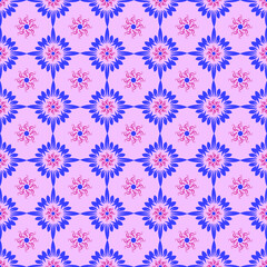 Floral Vintage seamless mandala pattern. Geometric texture vector in illustration
