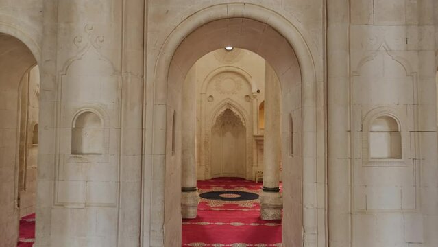 Interior of the mosque inside the Ishak Pasha palace near Dogubeyazit, Turkey