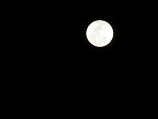 Full moon over night sky, in gatlinberg Tennessee. 