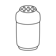 Vector design of coffee and plastic logo. Web element of coffee and cover stock vector illustration.