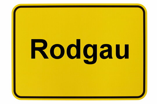 Illustration eines Ortsschildes der Stadt Rodgau