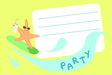 Funny invitation card. 