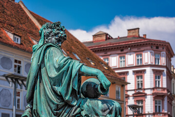 Obraz premium Statue on the main square of Graz, Styria, Austria