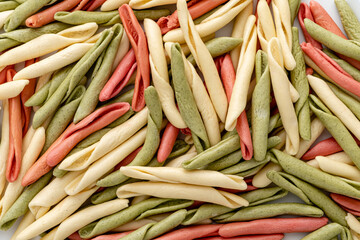 homemade pasta fusilli pugliesi tris