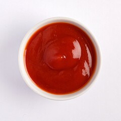 ketchup on the white background