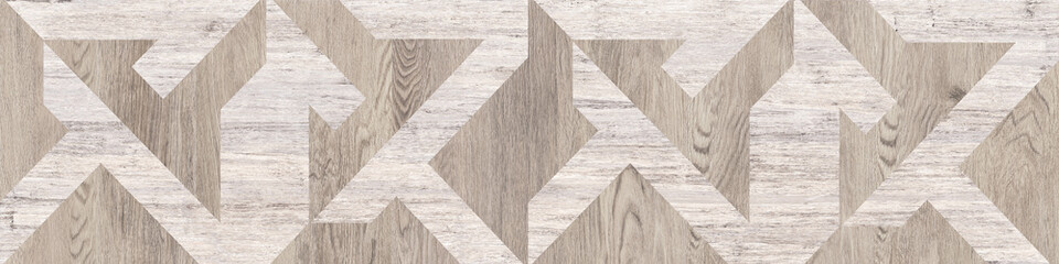 wooden parquet background with seamless pattern in beige tones