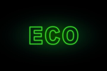 Texto neon eco