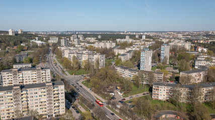 Typical Soviet Residential Area with Gorbachev Era Buildings