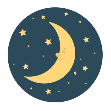 Bedtime Moon Clipart For Kids