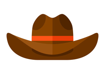 Illustration of cowboy hat. Wild west object. Image for game or adventure.