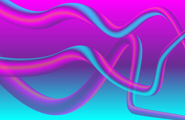 Abstracto de color azul, rosa y morado synth style