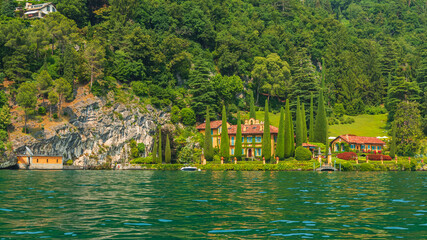 Włochy jezioro Como - obrazy, fototapety, plakaty