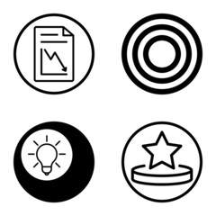 Circles1-2 Flat Icon Set Isolated On White Background