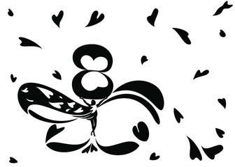 An abstract vector representation to celebrate International Woman&rsquo;s Day on an isolated white background