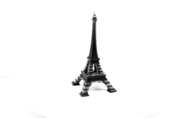 Fototapeta na wymiar Tiny Eiffel Tower on a turning table 3D Printed