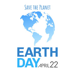 Earth Day background. Save the planet concept. Vector EPS10.