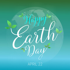 Happy Earth Day background. Vector EPS10.