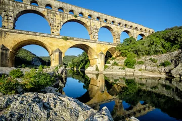 Papier Peint photo autocollant Pont du Gard Pont du Gard aqueduct