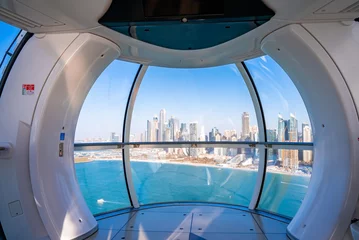  Empty cabin of the Ain Dubai ferris wheel in Dubai, UAE. © ingusk