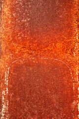Iron texture with beautiful structure, intentionally rusted.  