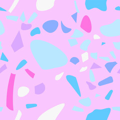 Terrazzo flooring vector seamless pattern. Graphic modern pattern.  Vector illustration.