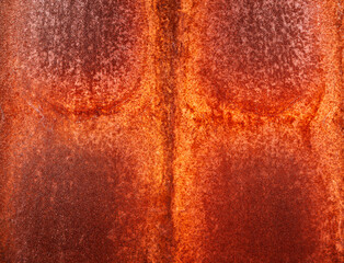Iron texture with beautiful structure, intentionally rusted.  