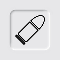 Bullet simple icon vector. Flat desing. Neumorphism design.ai