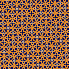 geometric Seamless ornamental pattern vector in illustration on black and white background