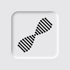 DNA simple icon vector. Flat desing. Neumorphism design.ai