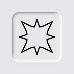 Obraz premium Explosion simple icon. Flat desing. Neumorphism design.ai