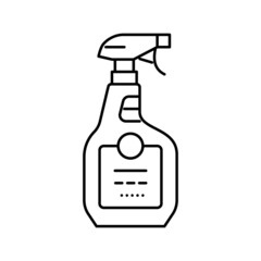 spray for cleaning window line icon vector illustration