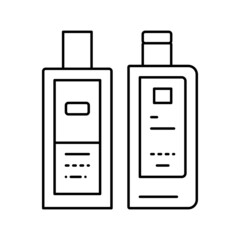 facial toner and lotion line icon vector illustration