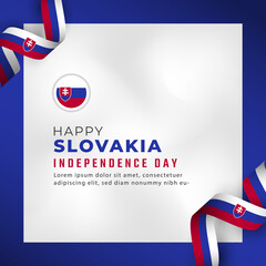 Happy Slovakia Independence Day July 17th Celebration Vector Design Illustration. Template for Poster, Banner, Advertising, Greeting Card or Print Design Element