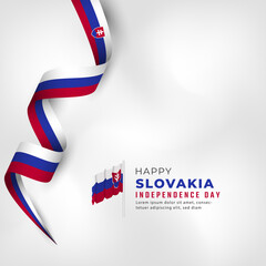 Happy Slovakia Independence Day July 17th Celebration Vector Design Illustration. Template for Poster, Banner, Advertising, Greeting Card or Print Design Element