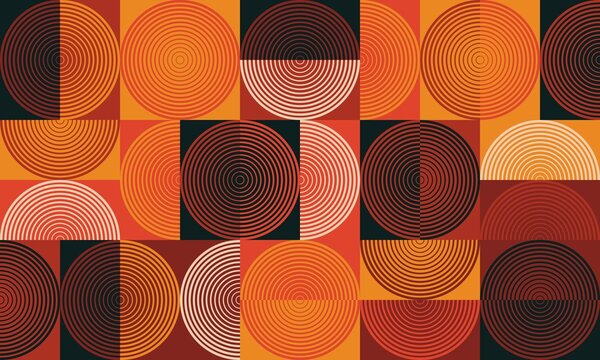 Abstract geometric pattern with simple shapes. Geometry bauhaus primitive blocks suprematism style, modern background. Vector design