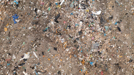 Garbage and trash dump or landfill. Pollution concept.