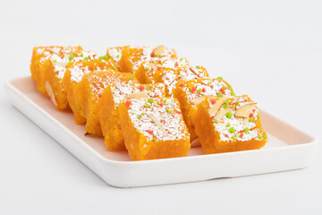 Moti Pak Mithai Also Called Boondi Or Bundi Pak Barfi, Motipak Burfi Is Made Of Besan Khoya In Desi Ghee Is Enjoyed On Deepawali, Dussehra, Rakshabandhan, Rakhi, Vinayaka Ganesh Chaturthi Janmasthami