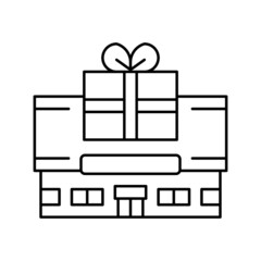 toy shop line icon vector illustration