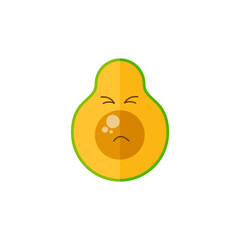 avocado cartoon illustration with various expressions